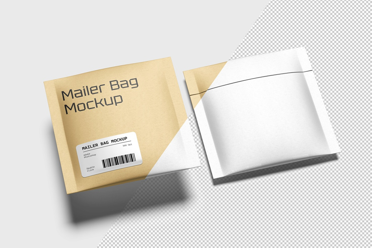Mailer Bag Mockup, a Packaging Mockup by Pexelyou (Photo 2 of 5)