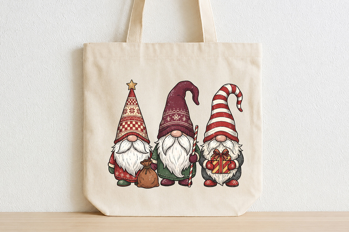 Christmas Gnome Merry Christmas, a Seasonal Illustration by CraftArtStudio (Photo 2 of 4)
