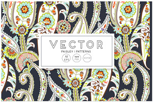 Vector Paisley, Seamless Patterns!