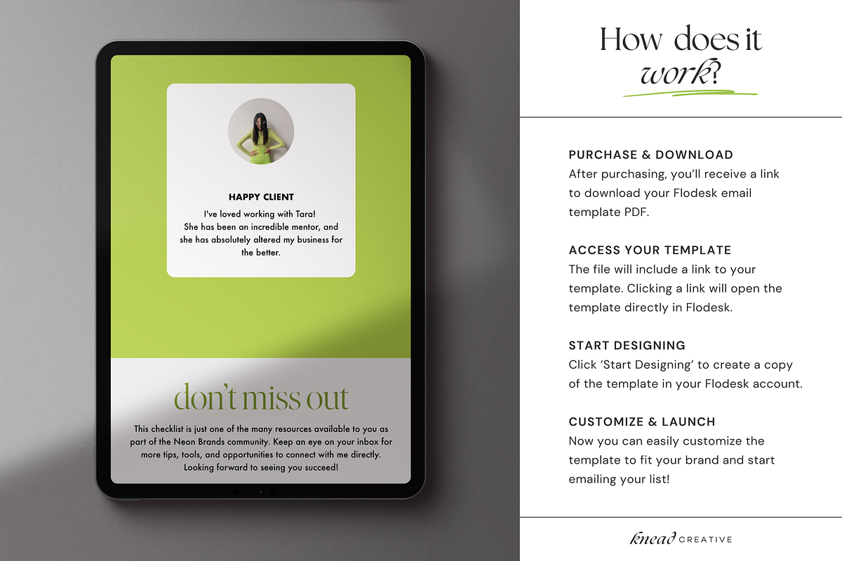 Lead Magnet Flodesk Email Template, an Email Template by Knead Creative (Photo 3 of 6)