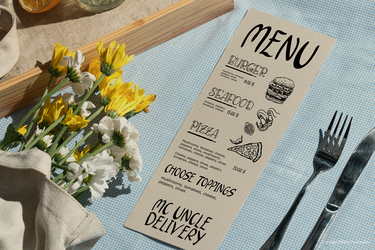 Daisyes | Hand Drawn Dual Font, a Handwritten Font by Denustudios (Photo 10 of 14)