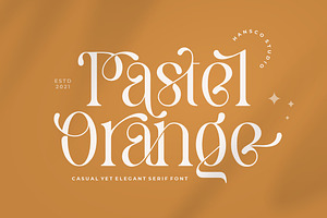 Pastel Orange - Casual Serif Fonts