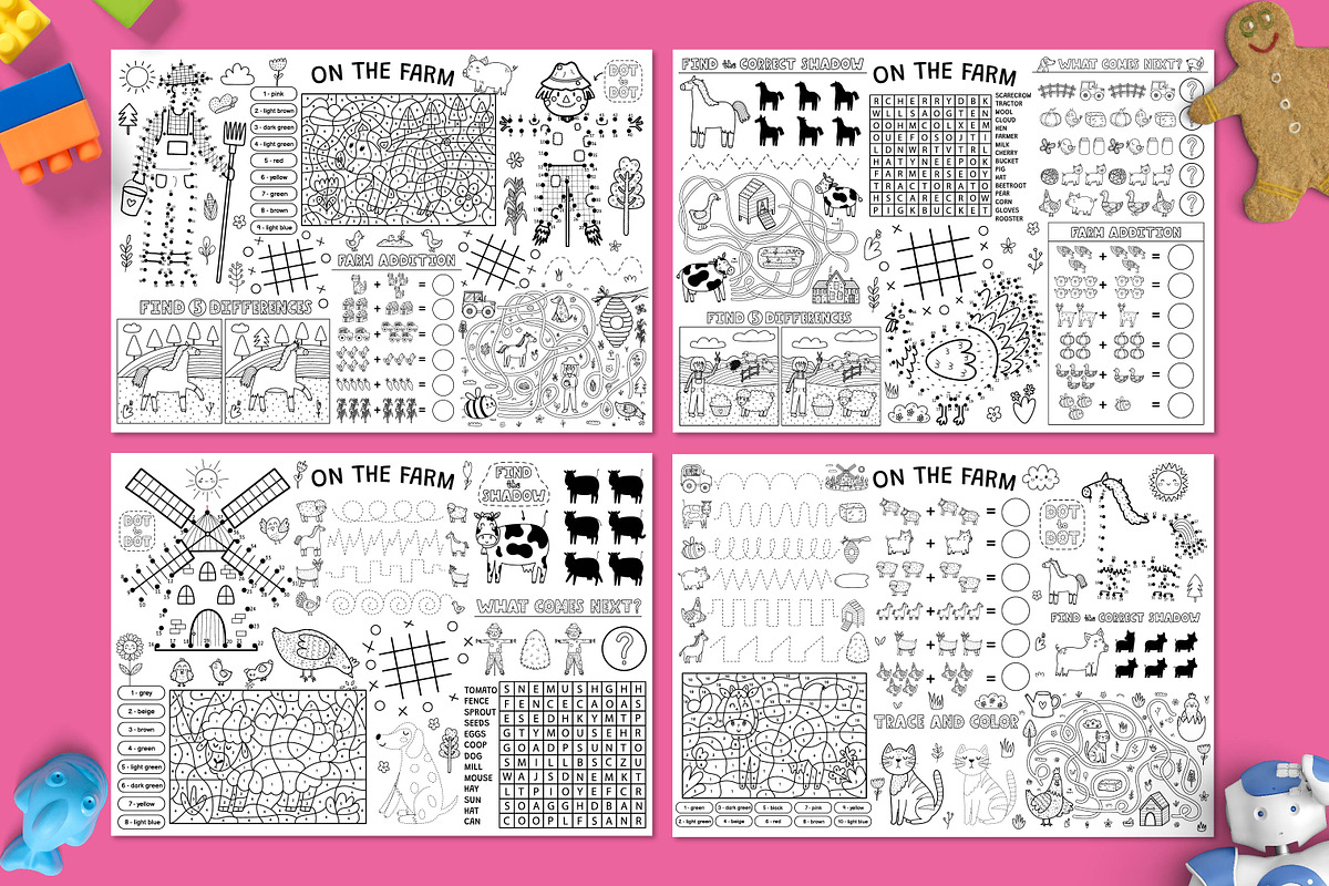 Farm Activity Play Mats, an Education Illustration by Gulnara Sabirova (Photo 9 of 10)