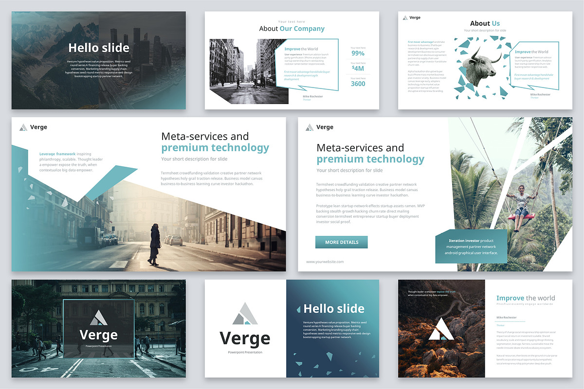 Verge Modern Powerpoint Template, a Presentation Template by Reshapely (Photo 5 of 16)