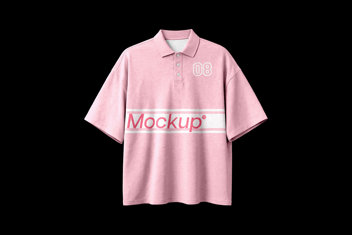 Oversized Polo Mockup, a Shirt Mockup by Design Squad (Photo 3 of 4)