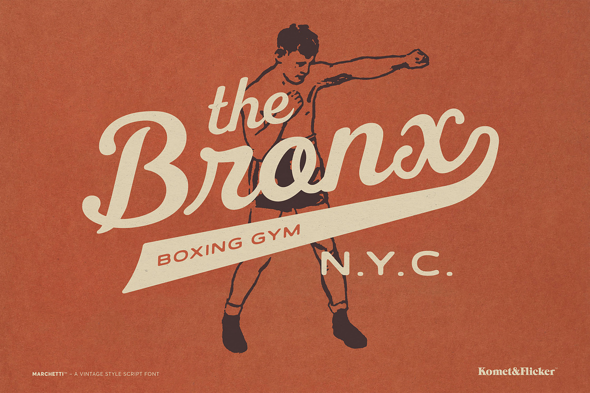 Marchetti - A Vintage Style Script, a Script Font by Komet & Flicker (Photo 6 of 15)