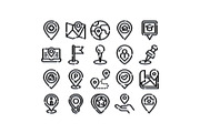 Location map pin icons tracking, an Object Graphic by pikepicture (Thumbnail 1 of 3)