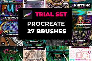 Trial set of 27 brushes Procreate
