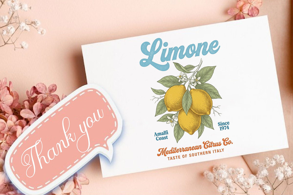 Retro Summer Lemon Fruit PNG, a Seasonal Illustration by Canvas Craft (Photo 7 of 7)
