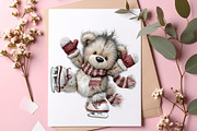 Christmas Teddy Bear Clipart, a Transportation Illustration by SinaCreation (Thumbnail 7 of 9)