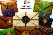 Magic Fantasy Envelopes Cliparts, an Object Illustration by ThatsDesignArt (Thumbnail 1 of 10)