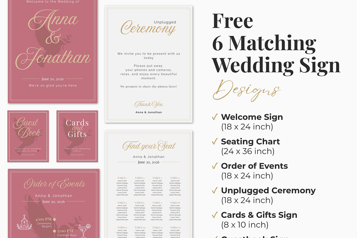 Blush Pink Wedding Website, a Landing Page Template by Everyday Perfection (Photo 7 of 10)
