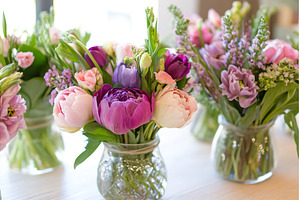 Elegant vase arrangement with purple, a Beauty & Fashion Photo by Lermont51