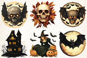 VIntage Halloween  Bundle -25 PNG, an Illustration by Libby Wishes (Thumbnail 2 of 9)