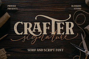 Crafter Signature A Font Combination