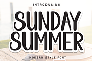 Sunday Summer | Script Font, a Script Font by Scratchones (Thumbnail 1 of 8)
