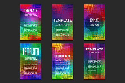 Set of colorful vector templates, a Card Template by mnke art studio