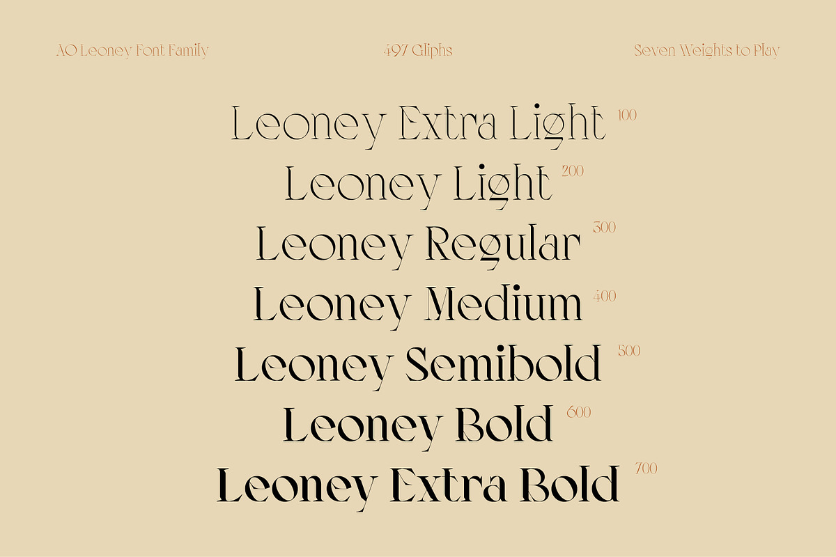 AO Leoney - Display Font Family, a Serif Font by OwunStudio (Photo 6 of 22)