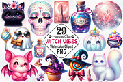 Halloween Girly Witch Vibes Clipart, an Illustration by RobertsArt (Thumbnail 1 of 7)