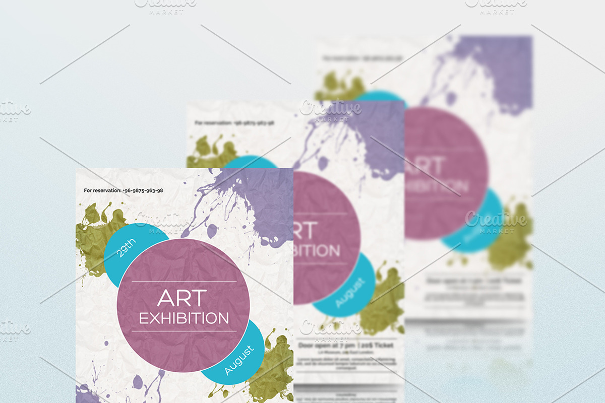 Art Exhibition Flyer or Leaflet, a Flyer Template by Minimalist Studio (Photo 2 of 2)
