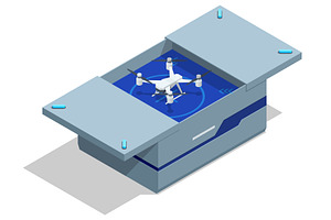 Isometric storage drawer with a, a Technology Illustration by Golden Sikorka