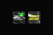 Transparent Plastic Sticker Mockups, an Advertising Mockup by MahmoudWally (Thumbnail 4 of 5)