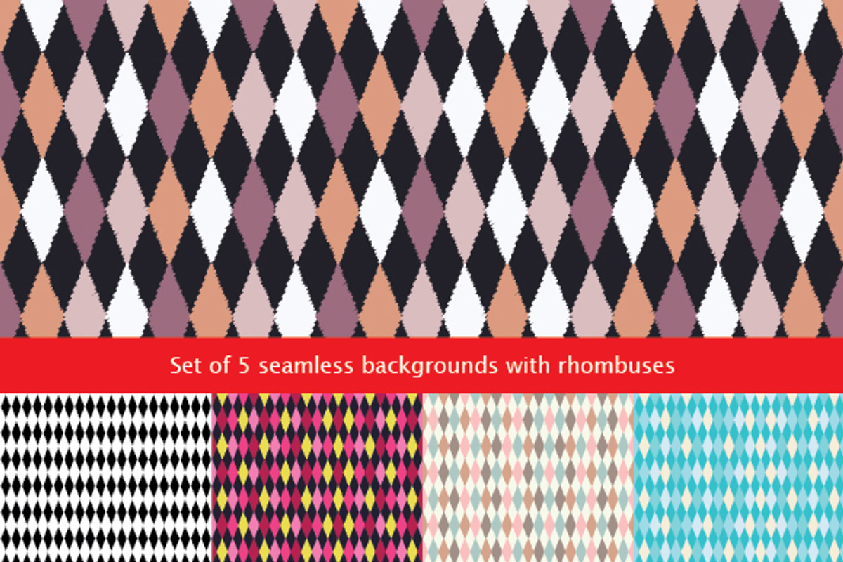 Set of 5 seamless backgrounds, a Pattern Graphic by Shop seamless ...