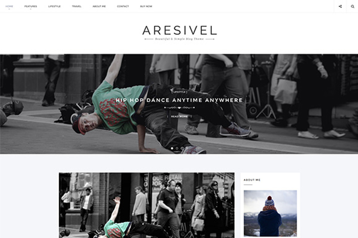 Aresivel -WordPress Blog Theme, a WordPress Template by myshopkit (Photo 2 of 14)