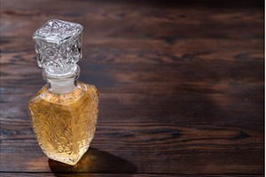 Crystal decanter with drink. Glass, a Food & Drink Photo by Stockphoto by vzwer
