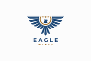 Eagle Wings Logo Template, a Branding & Logo Template by yopie (Thumbnail 1 of 3)