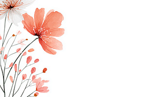 Delicate watercolor pink and white, a Nature Photo by MistyDay
