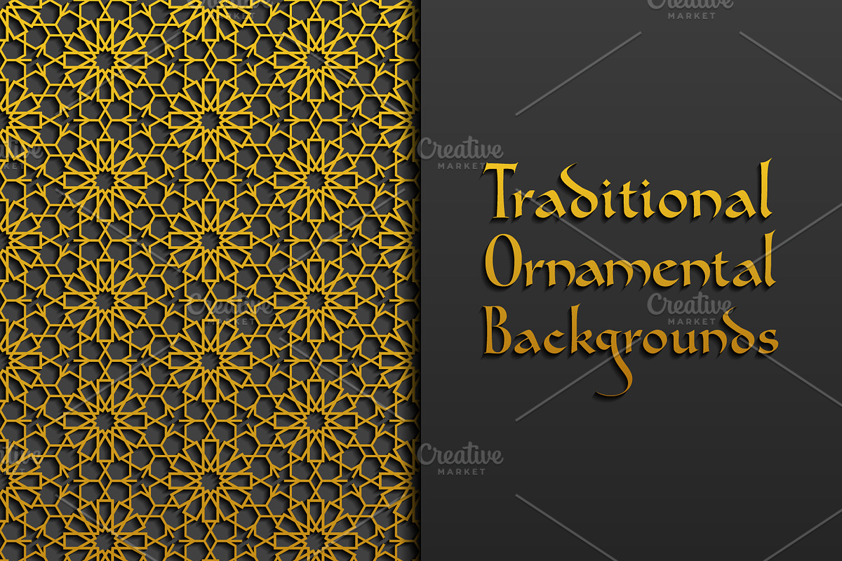 10 Traditional Backgrounds Set, a Decorative Illustration by Absent A (Photo 1 of 11)