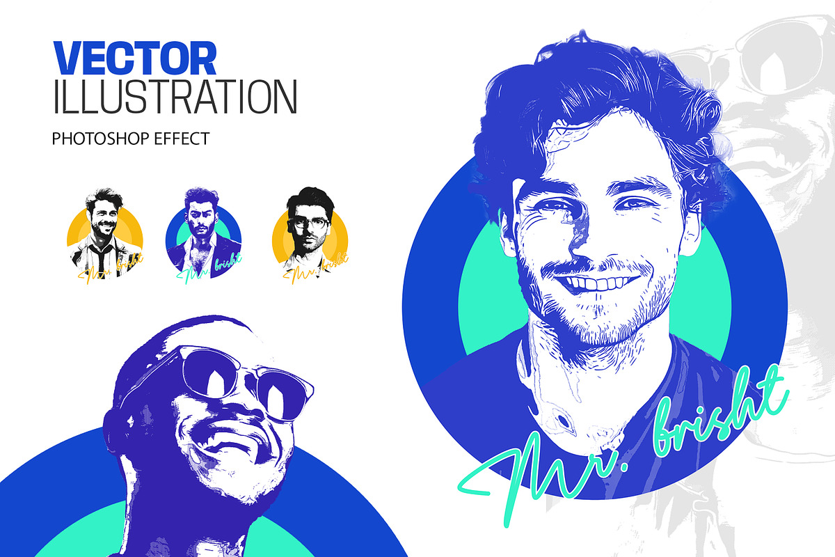 Vector Illustration Portrait Creator, a Brushes & More by INTENTFX (Photo 1 of 9)