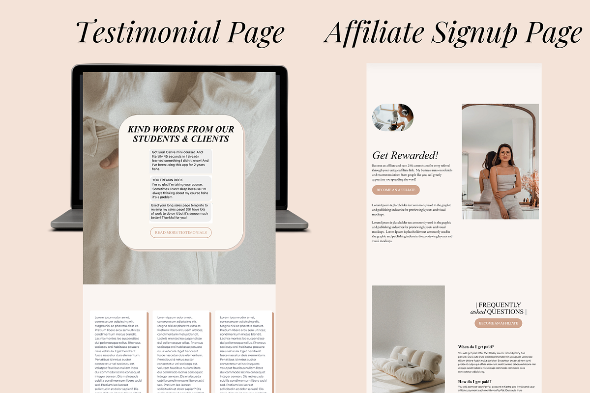 Kartra Membership - Rose Gold Bundle, a Landing Page Template by Solana Creative Co. (Photo 8 of 9)