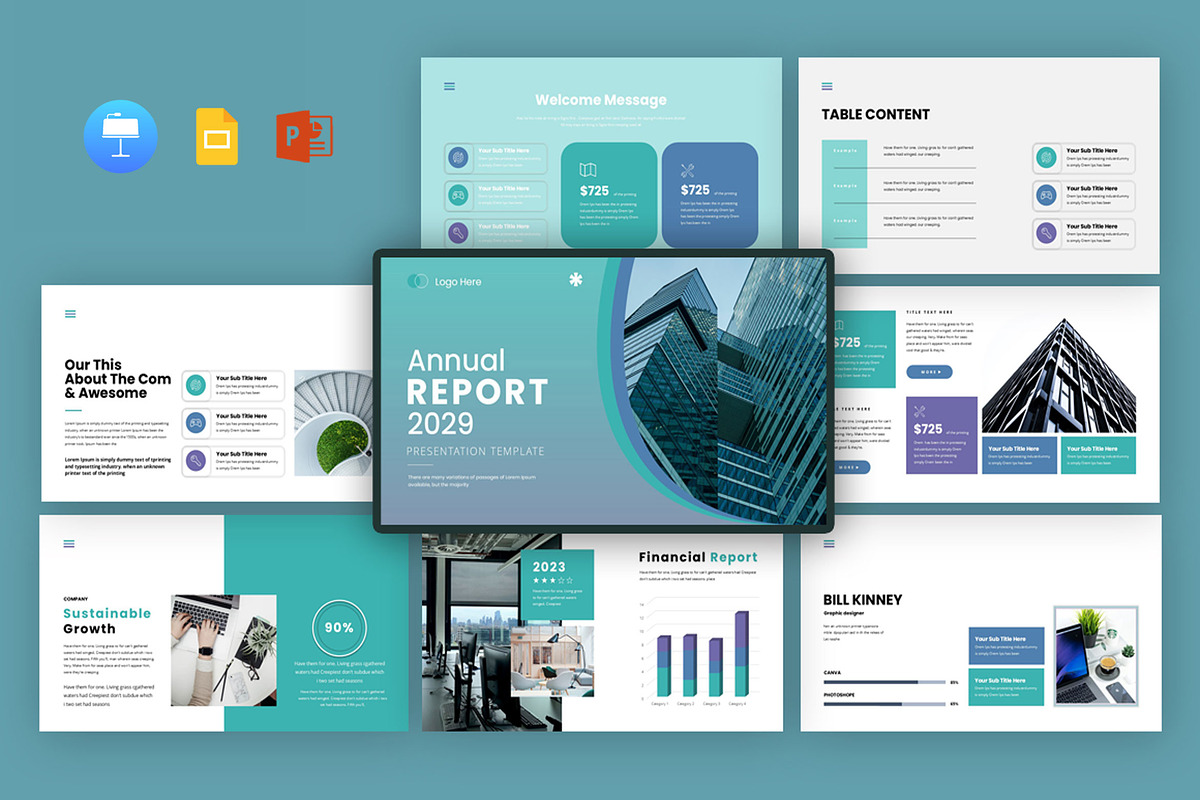 Annual Report Presentation Template, a Presentation Template by Pradaxa (Photo 1 of 10)