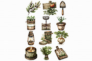 Watercolor Garden Clipart, an Illustration by Libby Wishes (Thumbnail 5 of 5)
