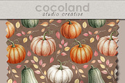 Autumn Pumpkins Seamless Pattern, a Pattern Graphic by Kreeya Art Shop (Thumbnail 4 of 12)
