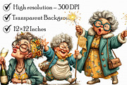 New year Funny Old Lady Sublimation, an Icon by Libby Wishes (Thumbnail 3 of 7)