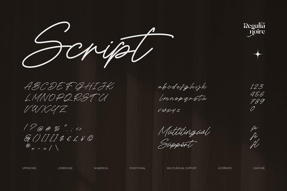 Regalia Noire - Duo Font, a Script Font by Inviline.co (Photo 7 of 14)