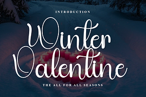 Winter Valentine, a Handwritten Font by FreshTypeINK