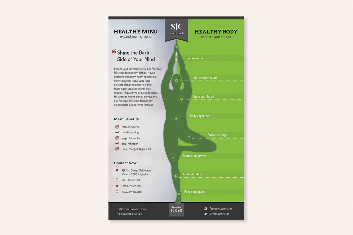 Sport Coach and Train Flyers Bundle, a Flyer Template by Sargatal (Photo 13 of 16)