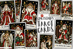 Christmas Tarot Cards PNGs