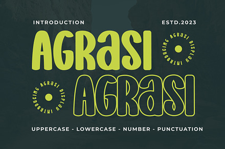 Agrasi - Display Font, a Sans Serif Font by ENATIVE