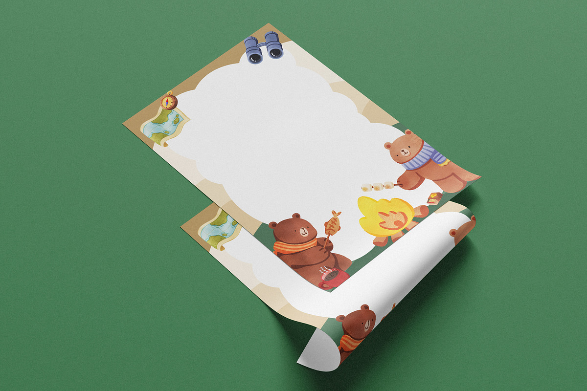 Cute Camping Vibe Watercolor, an Animal Illustration by CreativeValuation (Photo 7 of 16)