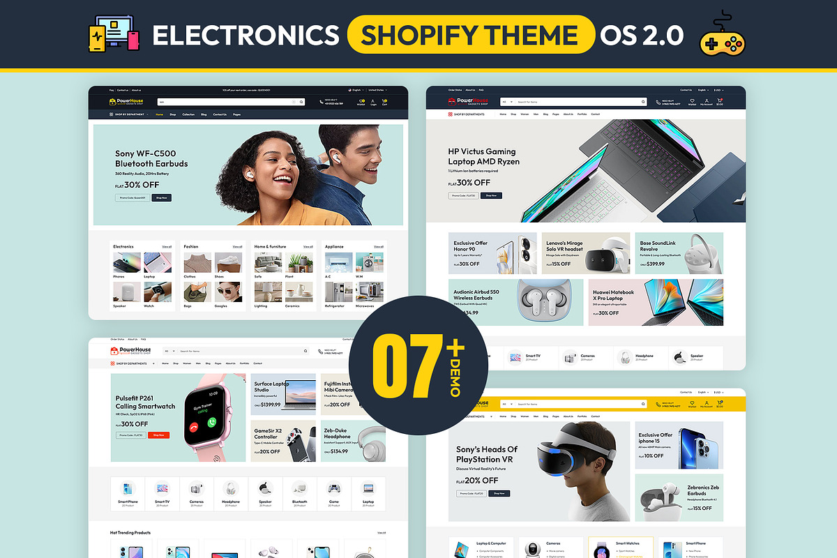 Electronics & Gadgets Shopify Theme, a Shopify Template by LogicGo Shopify Experts (Photo 1 of 7)
