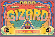 TNSC Gizard - Psychedelic Font, a Sans Serif Font by The Native Saint Club (Thumbnail 1 of 13)