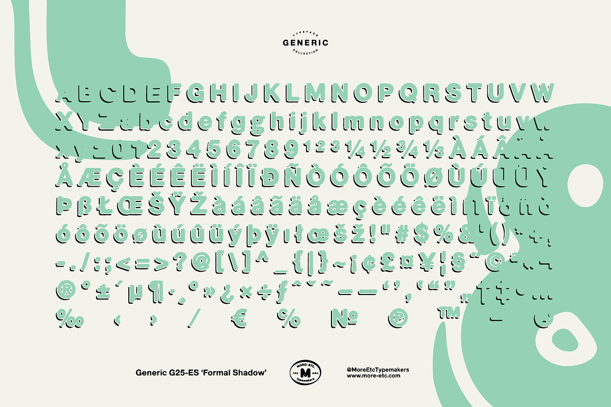 Generic G25-ES 'Formal Shadow', a Sans Serif Font by More Etc. Studios (Photo 7 of 8)