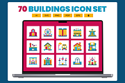 70 Buildings Icon Set, a Solid Icon by Flat Icons (Thumbnail 1 of 7)