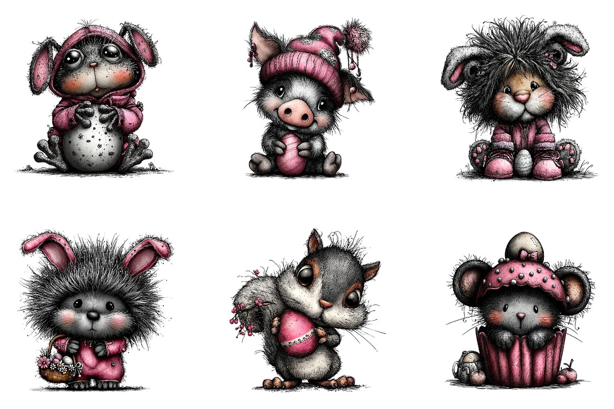 Whimsical Easter Animal Clipart, an Illustration by CreationArt (Photo 3 of 5)