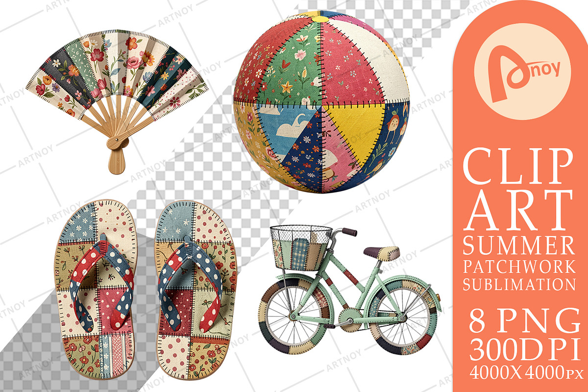 Summer Patchwork Sublimation, a Seasonal Illustration by Artnoy (Photo 17 of 18)